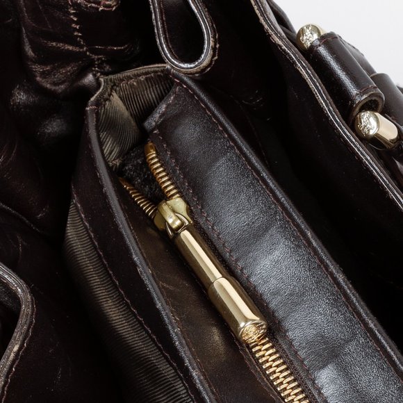 Burberry Prorsum Dark Brown Leather Beaton Bag - Picture 10 of 13